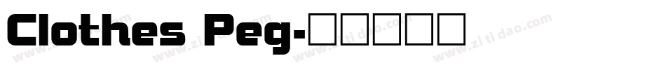 Clothes Peg字体转换